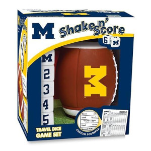 Masterpieces Ncaa Michigan Wolverines Shake N' Score Travel Dice Game, Team Color, One Size (41533)