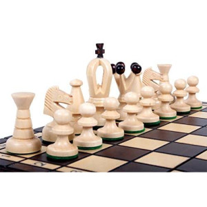 The Veles Chess Set, Wooden Handmade European Chess Pieces, 2.3 Inch Tall King, Storage Chess Board 11.75 X 11.75 Inch, Chesscemtral'S Carpathian Collection Board Game