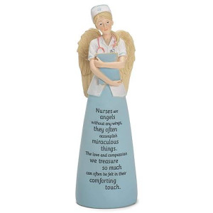 Dicksons Nurses Are Angels Without Wings Blue 6 Inch Resin Tabletop Angel Figurine