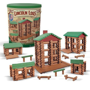 Lincoln Logs Collector'S Edition Village Set - 327 Real Wood Pieces, Ages 3+, Retro Building Toy For Boys/Girls, Creative Construction Game