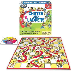Classic Chutes And Ladders With 1970'S Artwork By Winning Moves Games Usa For Children Ages 3 And Up, Preschool Games For 2-4 Players (1195)
