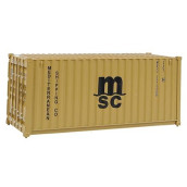 Walthers Scenemaster Rs Msc Brn Container, 20', Mediterranean Shipping Co.
