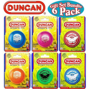 Duncan Yo-Yo Imperial (3) & Butterfly (3) Deluxe Gift Set Bundle - 6 Pack (Assorted Colors)