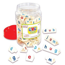 Junior Learning Cvc Tri-Blocks Tub, 90 Blocks, Ages 4-5, Phonemic Awareness, Pre K-1, White