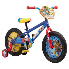 Nickelodeon Paw Patrol Toys Bicycle, Kids To Toddler Bike, Paw Patrol Chase, Marshall, Rocky, Rubble, Skye, And Ryder On A Red Steel Frame, Includes Training Wheels, 12-Inch Wheels