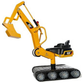 Rolly Toys Cat Construction Ride-On: Metal 360-Degree Excavator Digger With Traction Treads, Youth Ages 3+ Yellow, 38"(H) X 18"(W) X 34"(D)