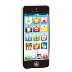 Cooplay Learning Smart Phone Toy Black Music Lullaby Song Touch Screen Usb Recharable Cell Phone Mobile Yphone For Toddler Baby