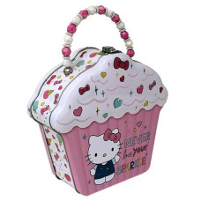 The Tin Box Company Hello Kitty Cupcake Shape Tin Purse 693607-12