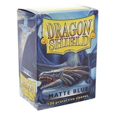 Dragon Shield Matte Blue 100 Deck Protective Sleeves In Box, Standard Size For Magic The Gathering (66X91Mm)