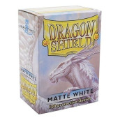 Dragon Shield Matte White Matte 100 Deck Protective Sleeves In Box, Standard Size For Magic He Gathering (66X91Mm)