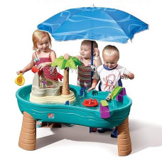 Step2 Splish Splash Seas Water Table | Kids Water Table With Umbrella & 10-Pc Accessory Set
