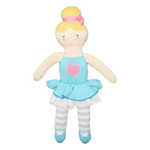 Zubels Baby Girls Zoe The Ballerina Plush Toy Doll, All-Natural Fibers, Eco-Friendly, 100% Cotton