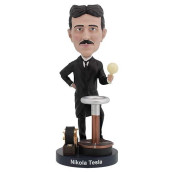 Royal Bobbles Nikola Tesla Bobblehead, Premium Polyresin Lifelike Figure, Unique Serial Number, Exquisite Detail