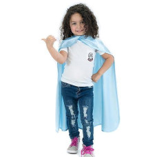 Everfan Light Blue Polyester Satin Superhero Cape - Kids