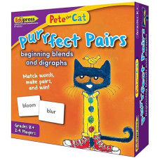 Edupress Pete The Cat Purrfect Pairs Game:Beginning Blends & Digraghs (Ep-3533)