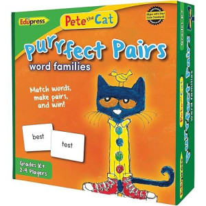 Edupress Pete The Cat Purrfect Pairs Game: Word Families (Ep-3532), Ep63532