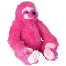 Wild Republic Three-Toed Sloth Plush, Stuffed Animal, Plush Toy, Gifts For Kids, Pink, Cuddlekins 12"
