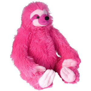 Wild Republic Three-Toed Sloth Plush, Stuffed Animal, Plush Toy, Gifts For Kids, Pink, Cuddlekins 12"
