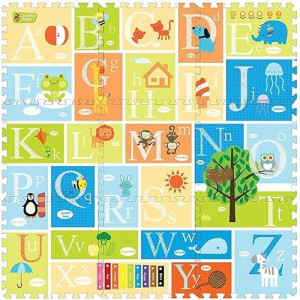 Creative Baby 9 Piece Interactive Playmat I-Mat, Alphabet
