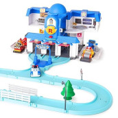 Robocar Poli Toys Exclusive, Transforming Headquarter Station Playset, Rescue Center Race Track Set For Diecast Cars Toy, Emergency Firetruck Station Rescue Toys Gift For Kid Boy Girl Age 1 2 3 4 5