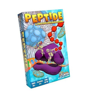Genius Games Peptide: A Protein Building Game | A Strategy Card Game With Accurate Science For Gamers And Teachers | Teaches Amino Acids, Mrna, Organelles