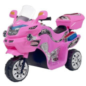 Lil' Rider Ride On Toy, 3 Wheel Motorcycle Trike For Kids By Rockin' Rollers - Battery Powered Ride On Toys For Boys And Girls, 3 - 6 Year Old, Large, Pink