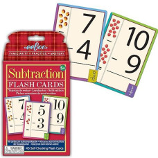Eeboo: Subtraction Educational Flash Cards, An Educational Activity To Introduce And Reinforce Knowledge And Basic Skills, For Ages 5 And Up