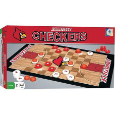 Masterpieces Family Game - Ncaa Louisville Cardinals Checkers - Officially Licensed Board Game For Kids & Adults