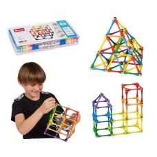 Goobi 110 Pcs Magnetic Building Sticks Blocks Toys Magnet Construction Set Tiles Toy Montessori Stem Educational Toys For Ages 3 4 5 6 7 8 Kids Boys Girls Adults With Storage Box And Instruction Guide