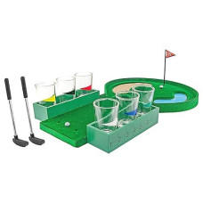 Fairly Odd Novelties Miniature Golf Drinking Game Set, Standard, Green, 1.75Oz Glasses - Ultimate Tabletop Fun For Golf Enthusiasts & Party Lovers!