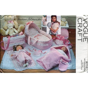 Vogue Craft Pattern 8710 ~ Madame Alexander 14" Baby Doll Accessories