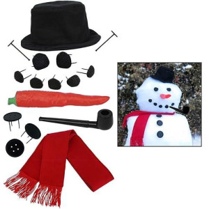Evelots Perfect Snowman Decorating Kit-15 Pieces-Entire Family Fun-Sturdy Prongs