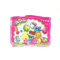 Shopkins Toy Carry Case - Figure Storage Organization 2-Fold W/ Handle - Pink