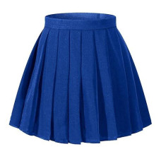 Beautifulfashionlife Women`S Japan School Plus Size Plain Pleated Summer Skirts (2Xl) Light Blue