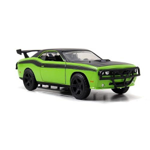 Jada 97140 Toys Ff Dodge Challenger Diecast Vehicle, Green, 1:32 Scale, Green/Black