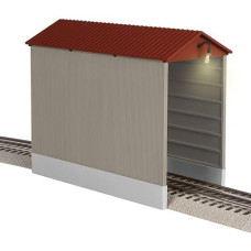 Lionel Illuminated Hopper Shed, Model Train Accessories, Exterior Lights With Spacers For Height (682333)