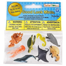 Safari Ltd Sea Life Pack - Mini Figures Of Marine Life - Educational Toy Set For Boys, Girls, And Kids Ages 5+