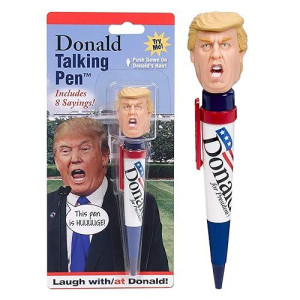 Talking Donald Trump Pen - Collectible Edition - 8 Sayings In His Real Voice - Donald Trump Gifts For Men - Fun Stocking Stuffers - Great Republican Gifts For Fathers - Funny Gifts For Dad