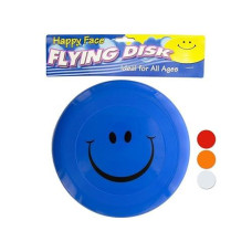 Bulk Buys Sk105-24 9" Smiley Face Flying Disk - Case Of 24 By Bulk Buys