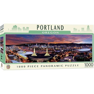 Masterpieces 1000 Piece Jigsaw Puzzle For Adults, Family, Or Kids - Portland Panoramic - 13"X39"