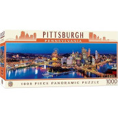 Masterpieces 1000 Piece Jigsaw Puzzle For Adults, Family, Or Kids - Pittsburgh Panoramic - 13"X39"