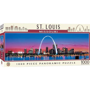 Masterpieces 1000 Piece Jigsaw Puzzle For Adults, Family, Or Kids - St. Louis Panoramic - 13"X39"
