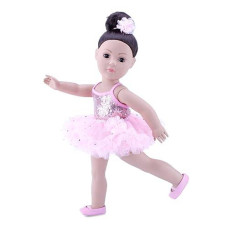 Emily Rose 18-Inch Doll Ballerina 4 Pc Ballet Dance Clothing & Accessories Set - Includes 18" Doll Pink Ballet Shoes | Gift Boxed! | Compatible With 18-In American Girl Dolls