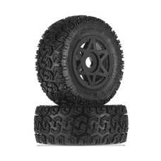Arrma 1/10 Dboots Sidewinder 2 Front/Rear 2.2/3.0 Pre-Mounted Tires, 17Mm Hex, Black (2): 6S, Ar550003