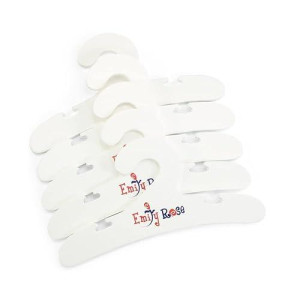 Emily Rose 18-Inch Doll - Value 5 Pack Painted White Wooden 18" Doll Clothes Hangers For Closets Armoires Wardrobes Furniture | Accessories Made For 16" - 18" Doll Clothes