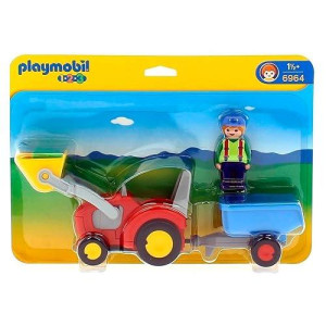 Playmobil Tractor With Trailer