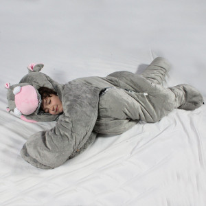 Snoozzoo For Children Up To 54 Inches Tall. The Original Hippo Childrens Sleeping Bag.