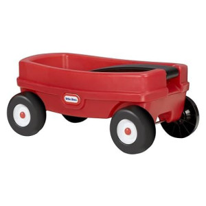 Little Tikes Lil' Wagon - Red And Black, Indoor And Outdoor Play, Easy Assembly, Made Of Tough Plastic Inside And Out, Handle Folds For Easy Storage | Kids 18