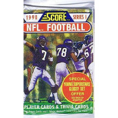 1990 Score Series 1 Nfl Football Trading Cards Wax Pack - 16 Cards Per Single Pack