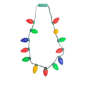 Gloworks Flashing Christmas Bulb Necklace Led Indoor Or Outdoor